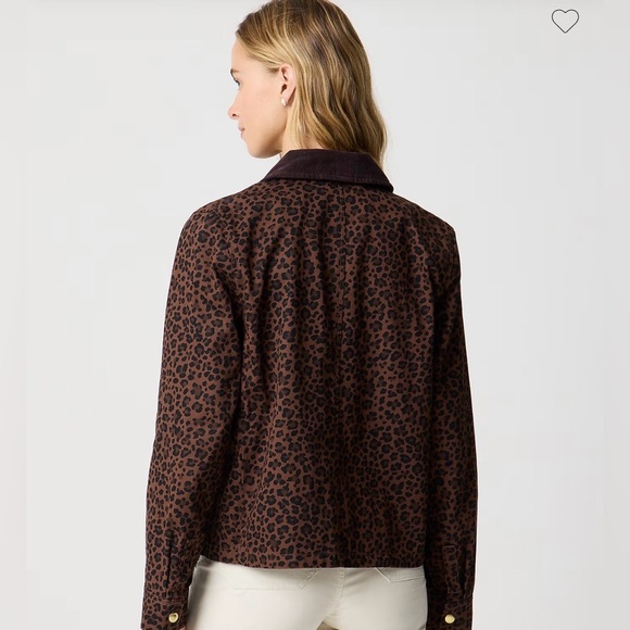 J Crew Factory • NWT • Leopard Print Field Jacket - Picture 3 of 15
